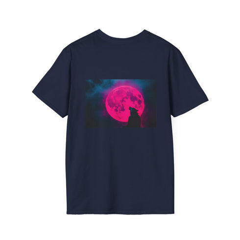 Neon Moon Wolf Howling T-Shirt