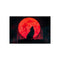 Neon Moon Wolf Silhouette Poster
