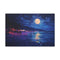 "Neon Moonlit Beach Party Canvas"