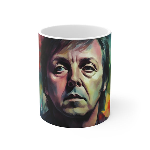 "Neon Paul McCartney Coffee Mug"