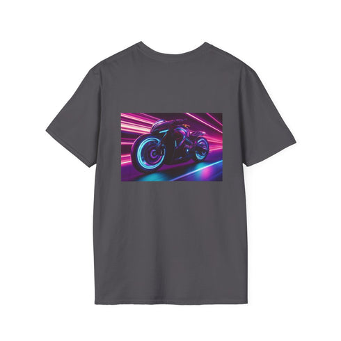 Neon Retro Motorcycle T-Shirt Design