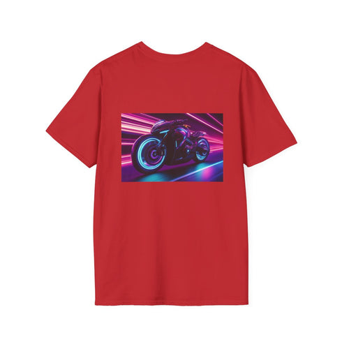 Neon Retro Motorcycle T-Shirt Design