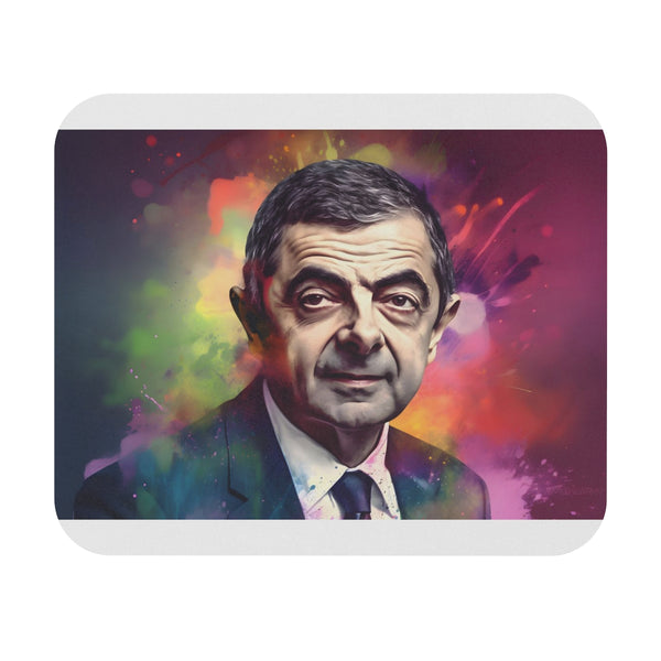 Neon Rowan Atkinson Mouse Pad