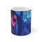 Neon Samurai Cyberpunk Alley Coffee Mug