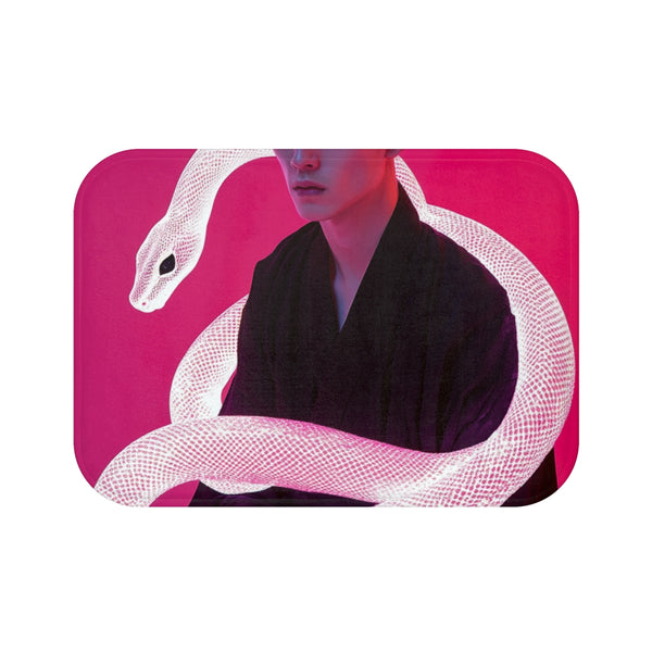 "Neon Snake Glow Bath Mat"