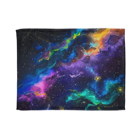 "Neon Space Galaxy Bed Cover: Transform Your Bedroom"