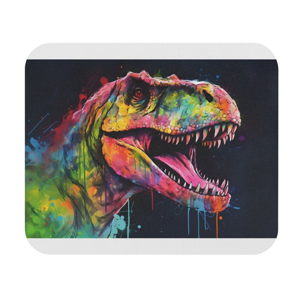 Neon Trex Watercolor Mouse Pad