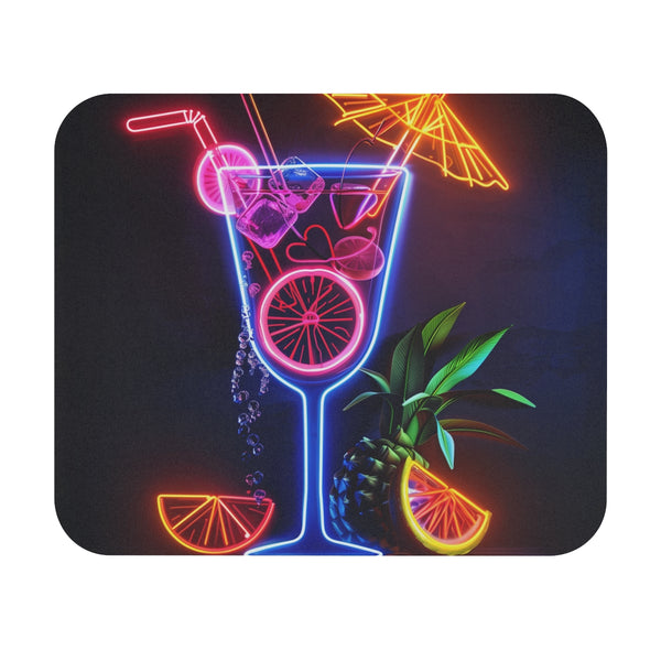 Neon Tropical Cocktail Mouse Pad