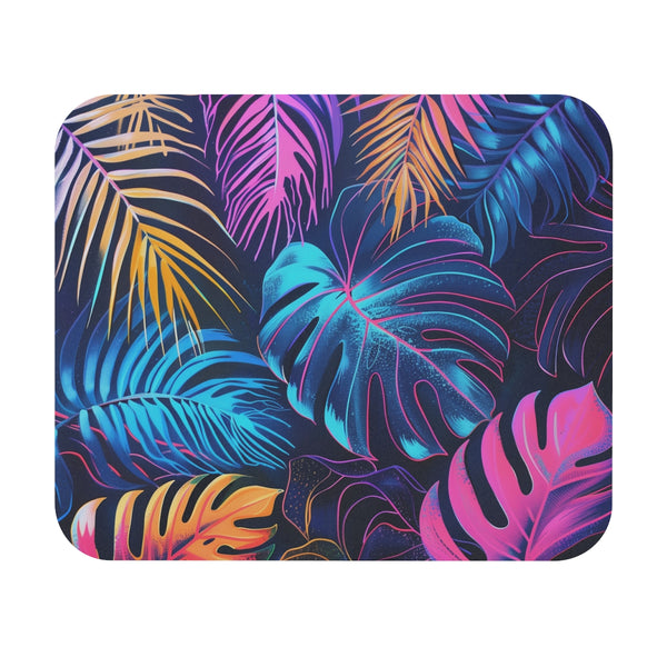 Neon Tropical Paradise Mouse Pad