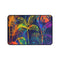 Neon Tropics Desk Mat: Vibrant Palm Leaf Design