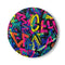 Neon Urban Graffiti Coaster: Bold & Bright