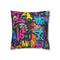 Neon Urban Graffiti Pillowcase