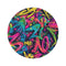 "Neon Urban Graffiti Round Rug"