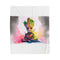 Neon Watercolor Baby Groot Blanket