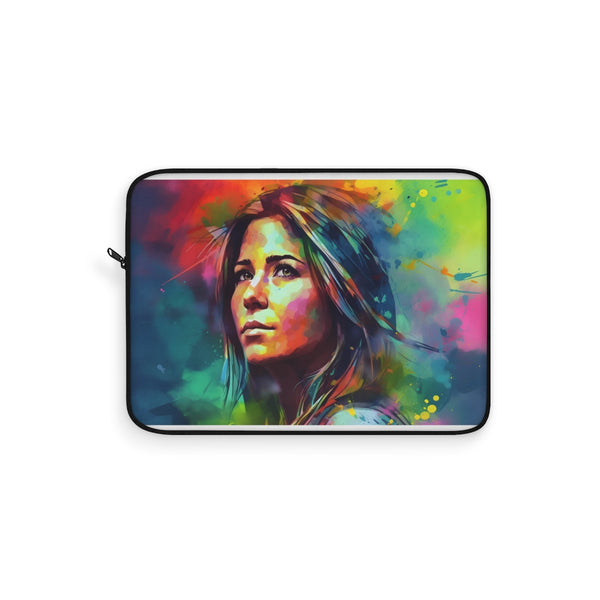 "Neon Watercolor Chic Laptop Sleeve"