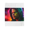 Neon Watercolor Matt Damon Blanket