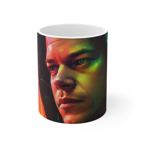 Neon Watercolor Matt Damon Mug