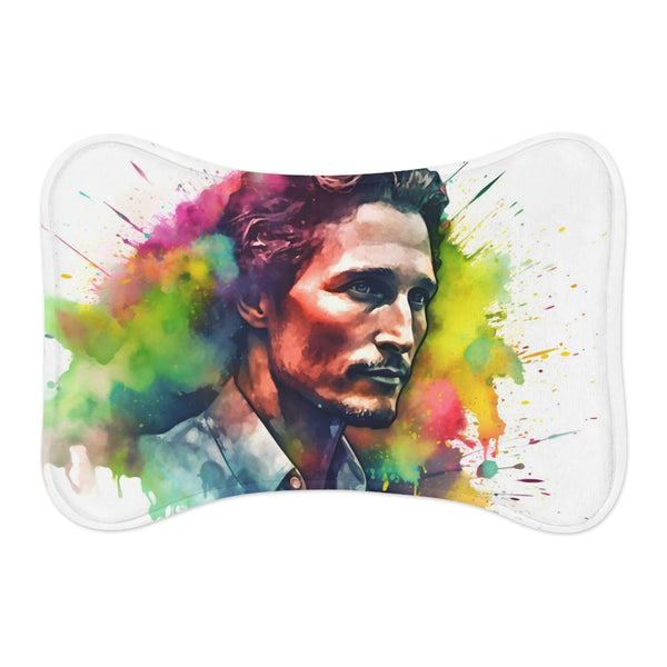 "Neon Watercolor Matthew McConaughey Pet Mat"