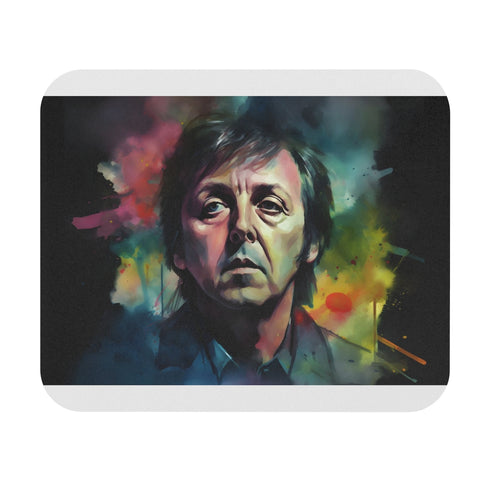 Neon Watercolor Paul McCartney Mouse Pad