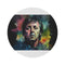 "Neon Watercolor Paul McCartney Round Rug"