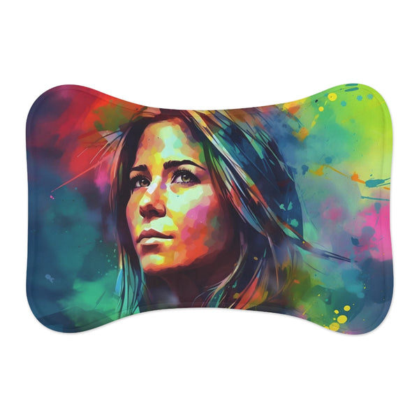 "Neon Watercolor Pet Mat: Jennifer Aniston Collection"