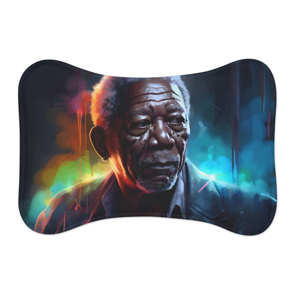 "Neon Watercolor Pet Mat: Morgan Freeman Inspired"