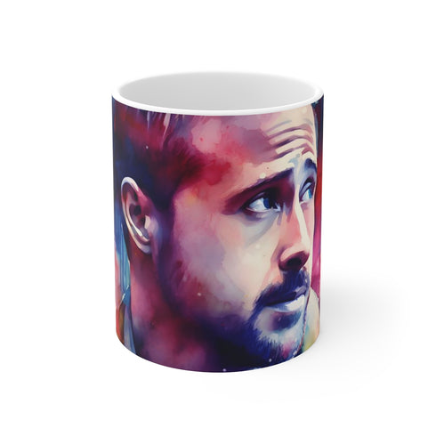 Neon Watercolor Ryan Gosling Mug