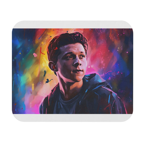 Neon Watercolor Tom Holland Mouse Pad
