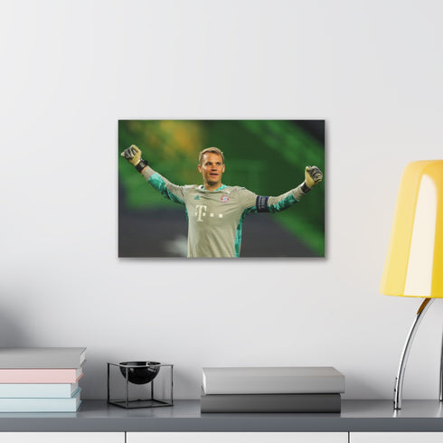Dynamic canvas print of Manuel Neuer at Lyon.