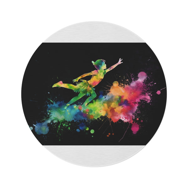 "Neverland Watercolor Round Rug"