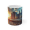 "New York Skyline Sunset Mug: Sip in the City's Golden Glow"