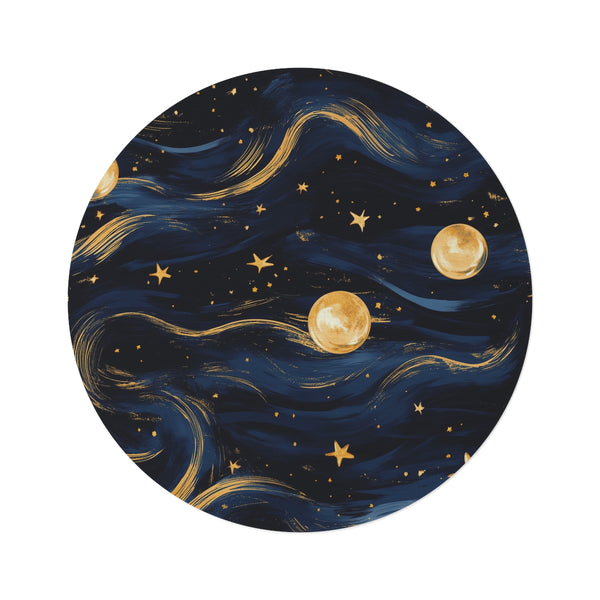"Night Sky Round Rug"