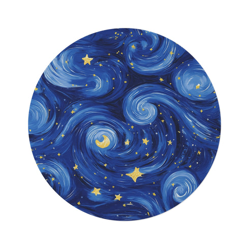 "Night Sky Seamless Round Rug"