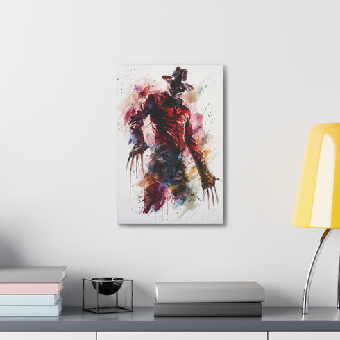 Nightmare on Elm Street Horror Canvas with Freddy Krueger Print