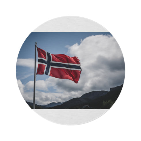 "Nordic Pride Round Rug: Norway"