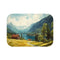 Norway Countryside Norway Painting Luxury Memory Foam Bath Mat - Top View