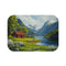 Norwegian Countryside Bath Mat: Captivating Norway Painting