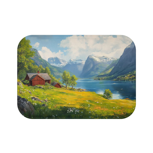 "Norwegian Countryside Bliss Bath Mat"