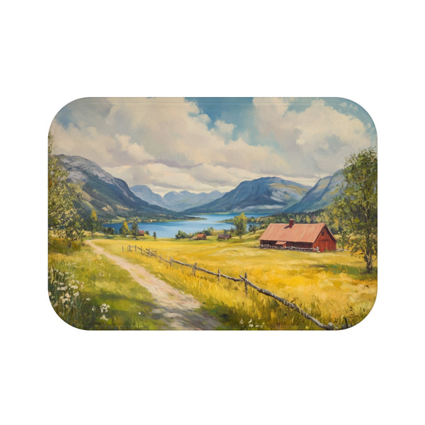 Norwegian Countryside Paradise Bath Mat