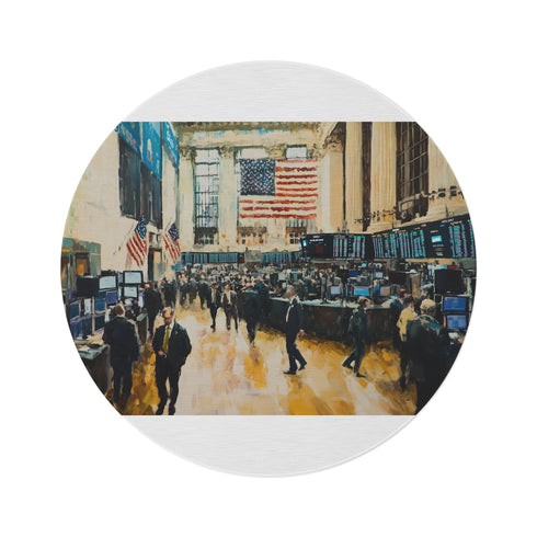 "NY Stock Exchange Trading Floor Rug"