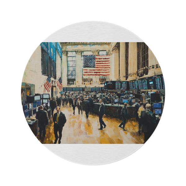 "NY Stock Exchange Trading Floor Rug"
