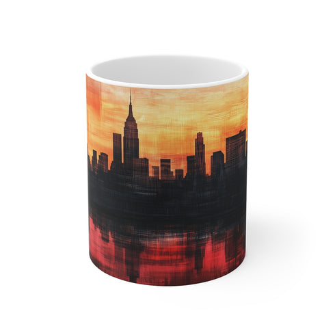 "NYC Sunset Skyline Coffee Mug"