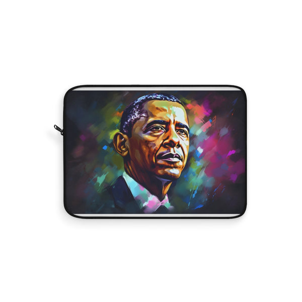 "Obama Watercolor Neon Laptop Sleeve"