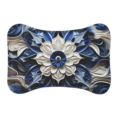 "Ocean Blue Porcelain Pet Mat"