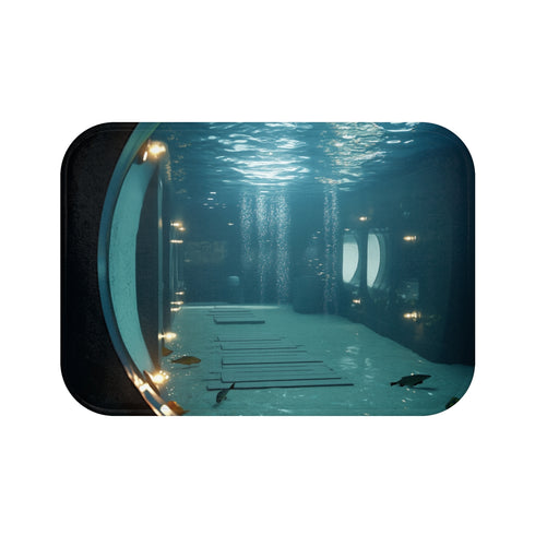 Ocean-Themed Bath Mat with Fishlights