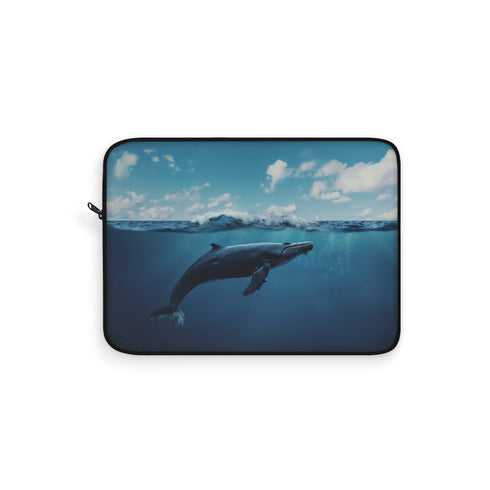 "Ocean Wander Laptop Sleeve: Whale"