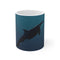 "Ocean Whale Minimalist Coffee Mug"