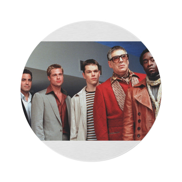"Ocean's 11 Cast Round Rug: Hollywood Glamour for Your Home"