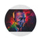 "Oppenheimer Neon Watercolor Round Rug"