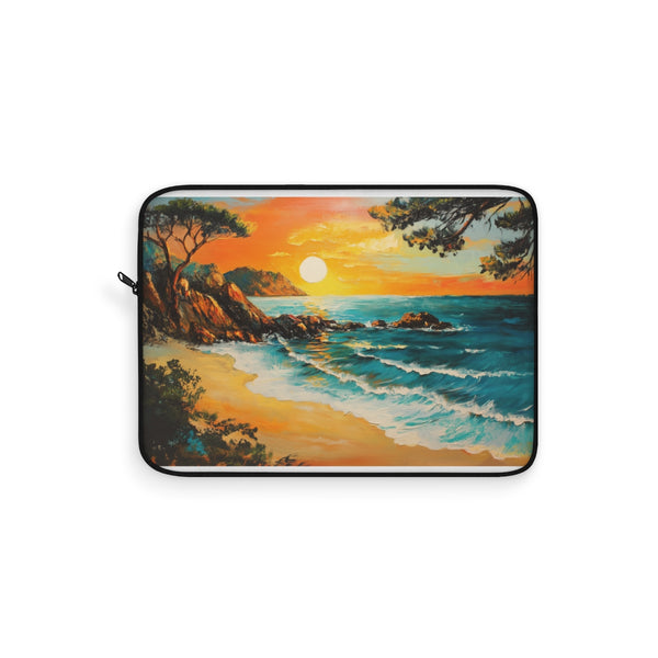 Orange Corsica Laptop Sleeve: Chic Protection